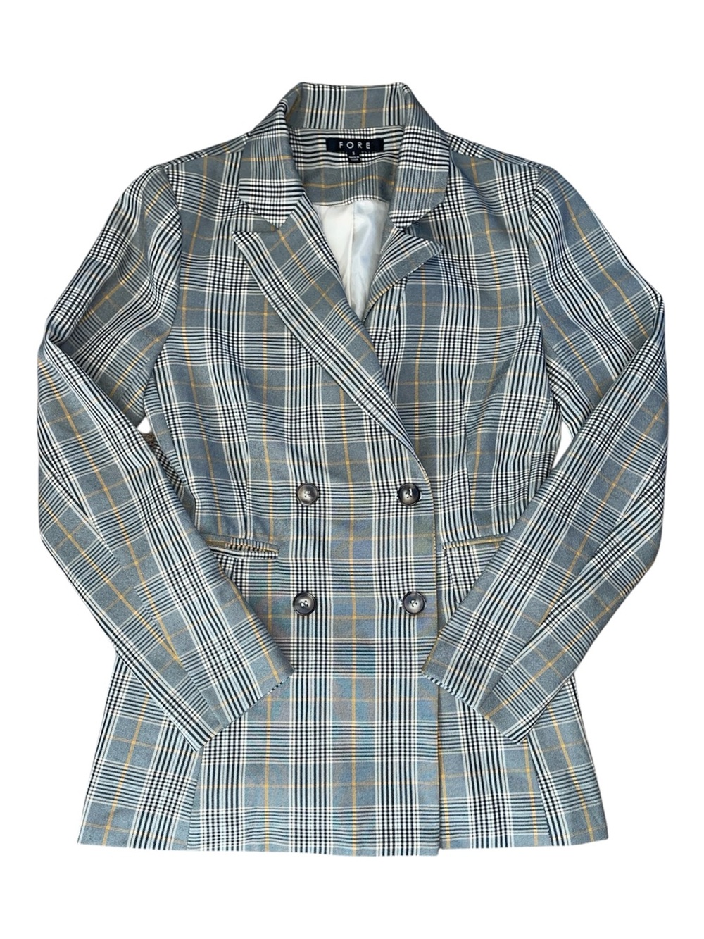 Fore grey plaid blazer